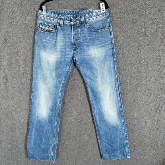 Diesel Safado Slim Straight Button Fly Jeans - Men's Size 33*32(Fit 33*30) Blue - Picture 1 of 10